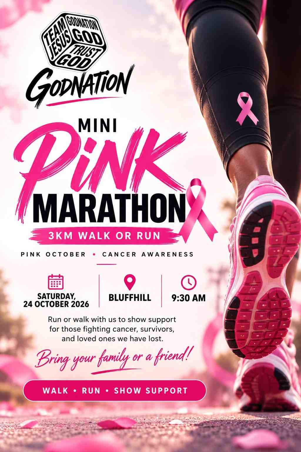 Mini Pink Marathon event poster